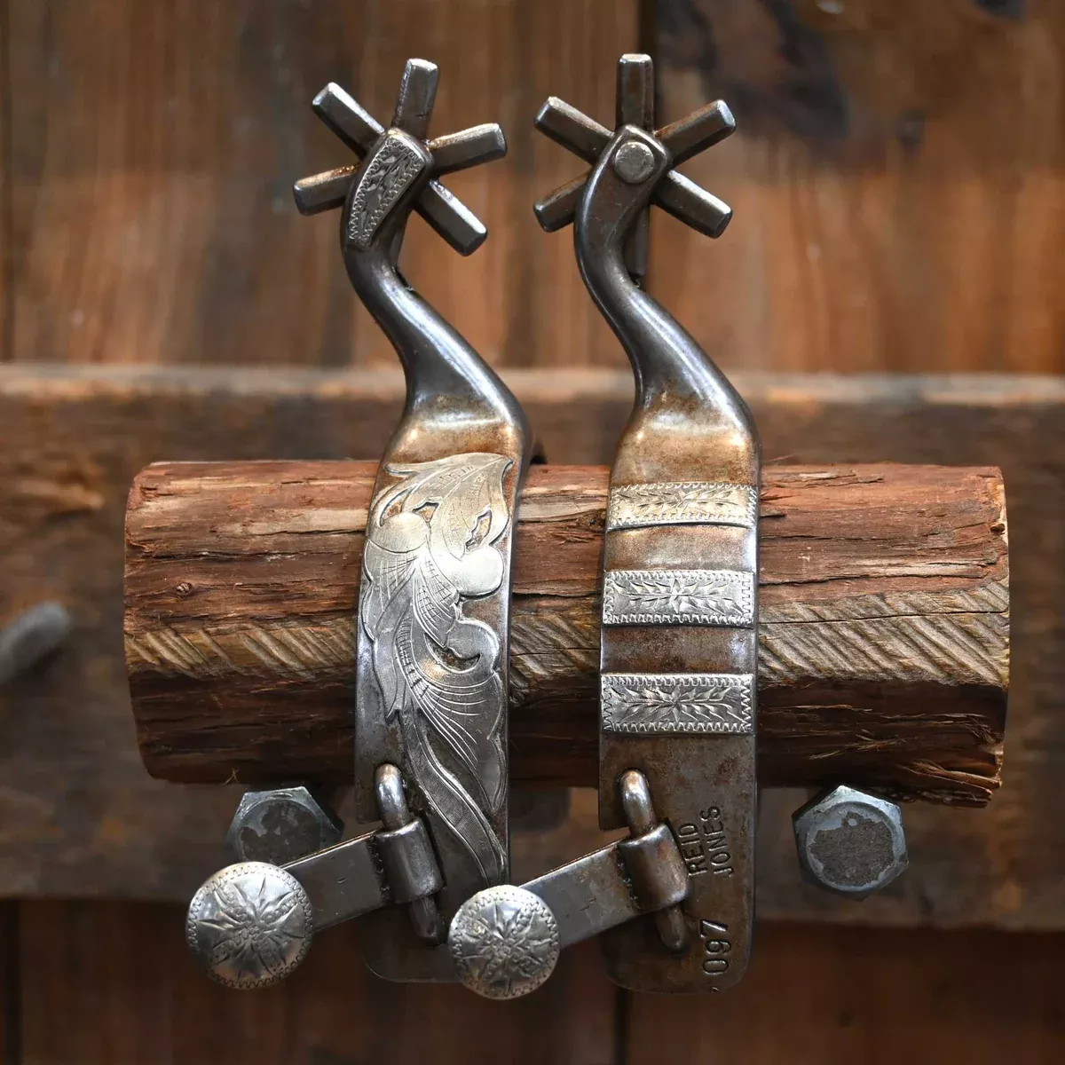 Reid Jones Silver Mounted 6pt. Spurs