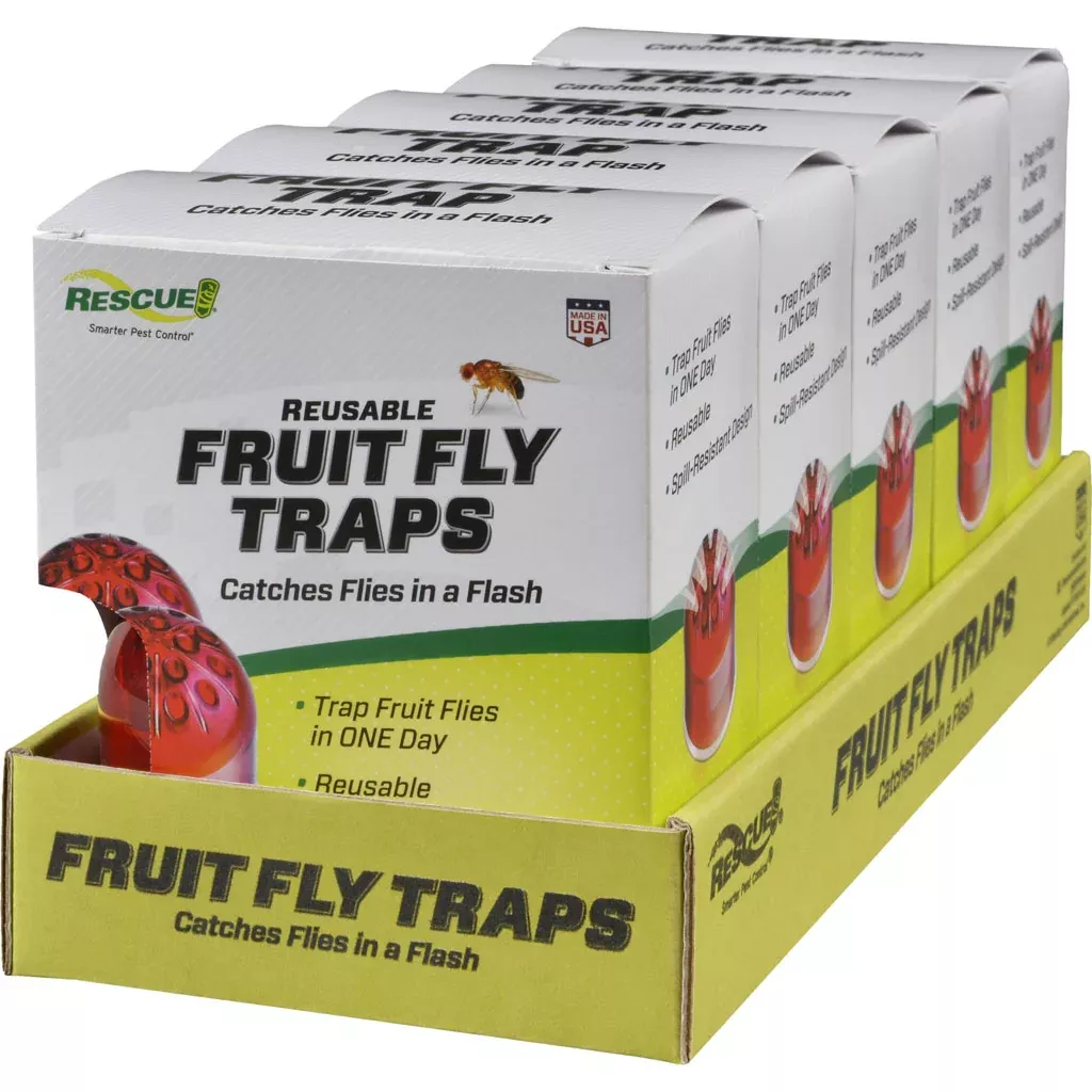Rescue Reusable Fruit Fly Traps, 5-Pack, 2-Pack