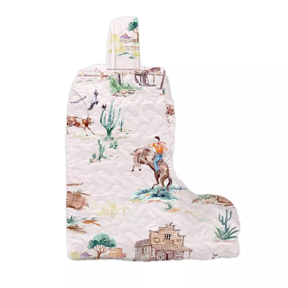Retro Cowboy Pink Baby Boot Bag