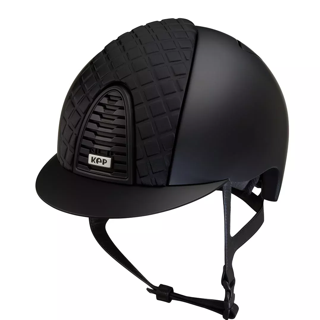 Riding Helmet Cromo 2.0 Black Textile Milano Satin Front Insert