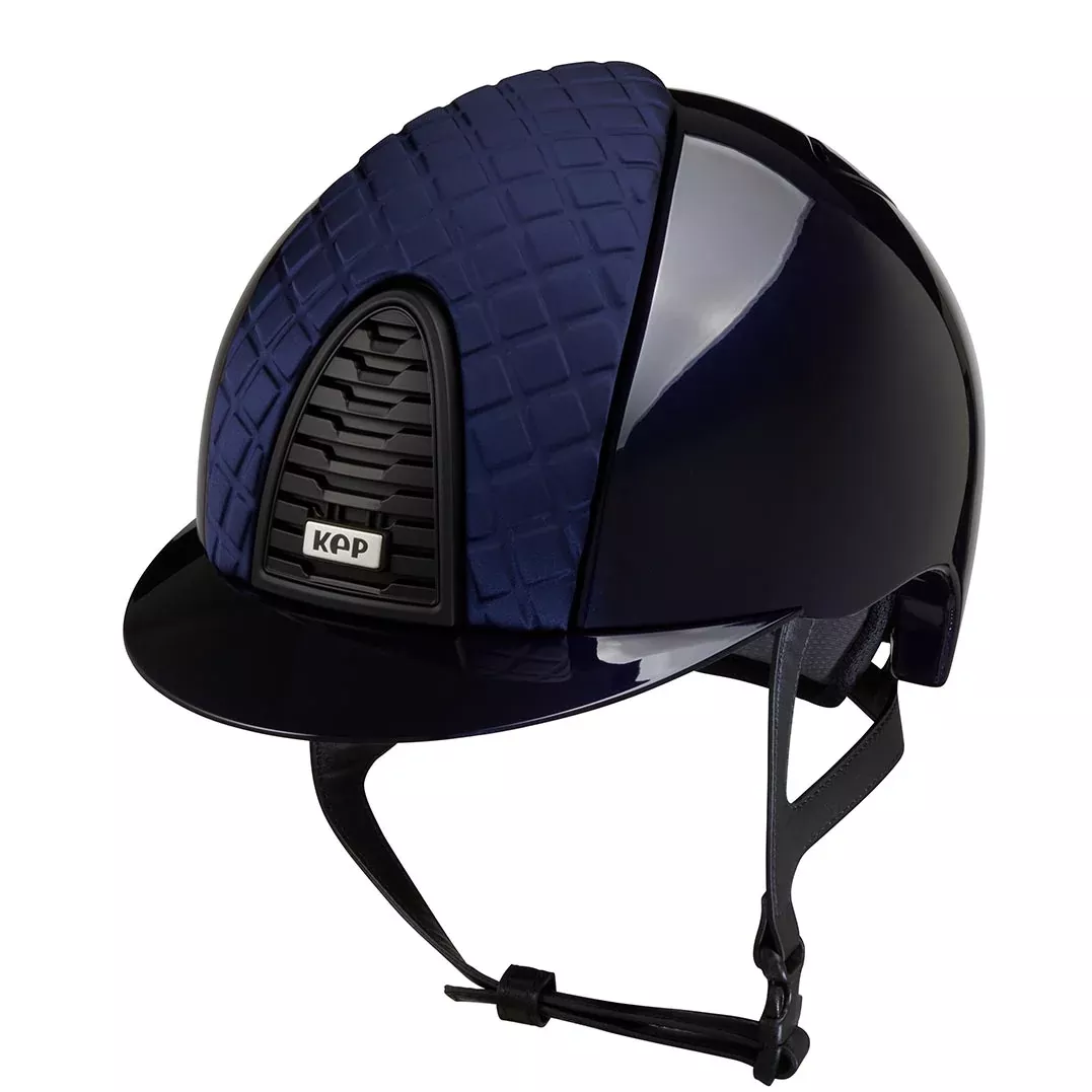 Riding Helmet Cromo 2.0 Blue Polish Milano Satin Front