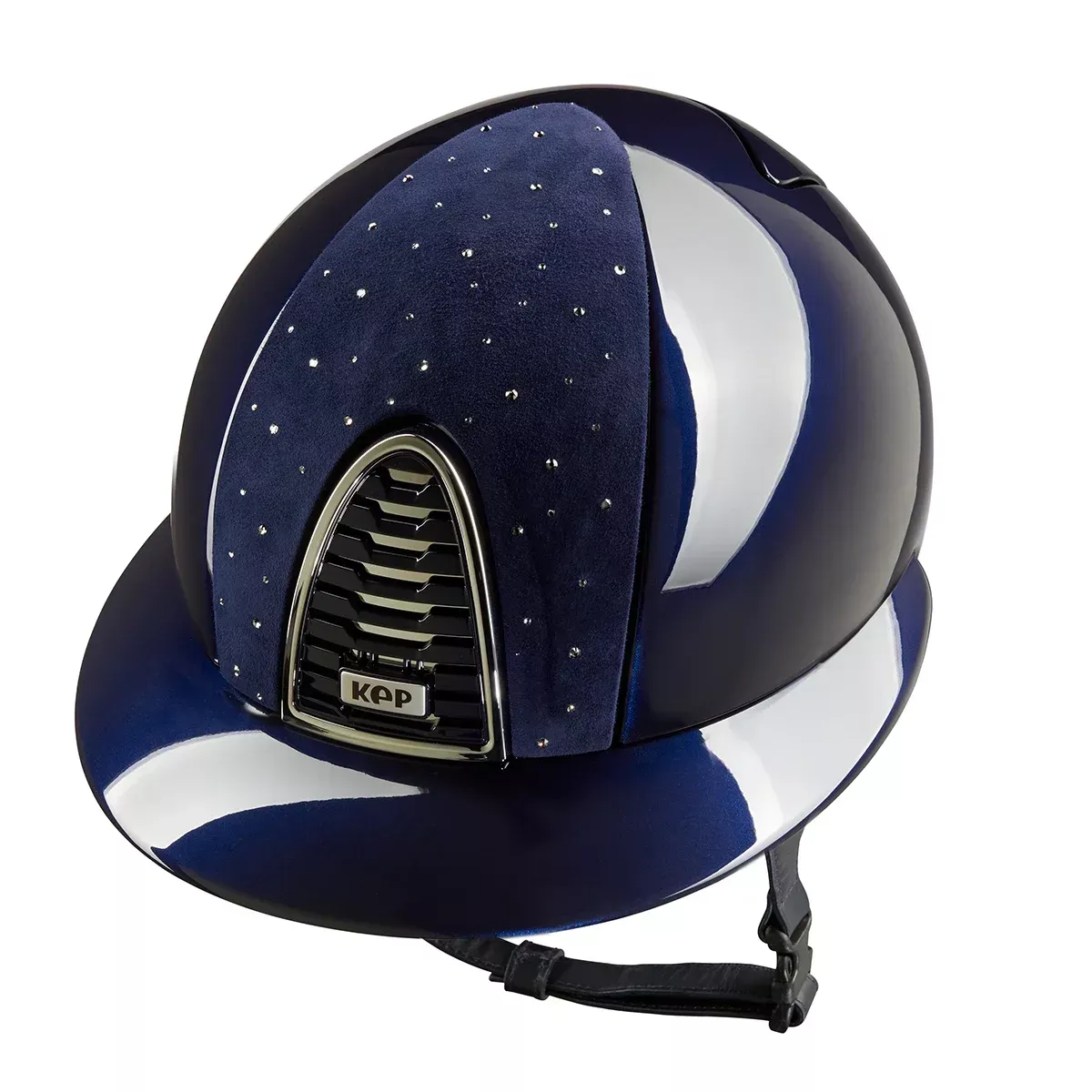 Riding Helmet Cromo 2.0 Goccia Polish Blue Polo Visor