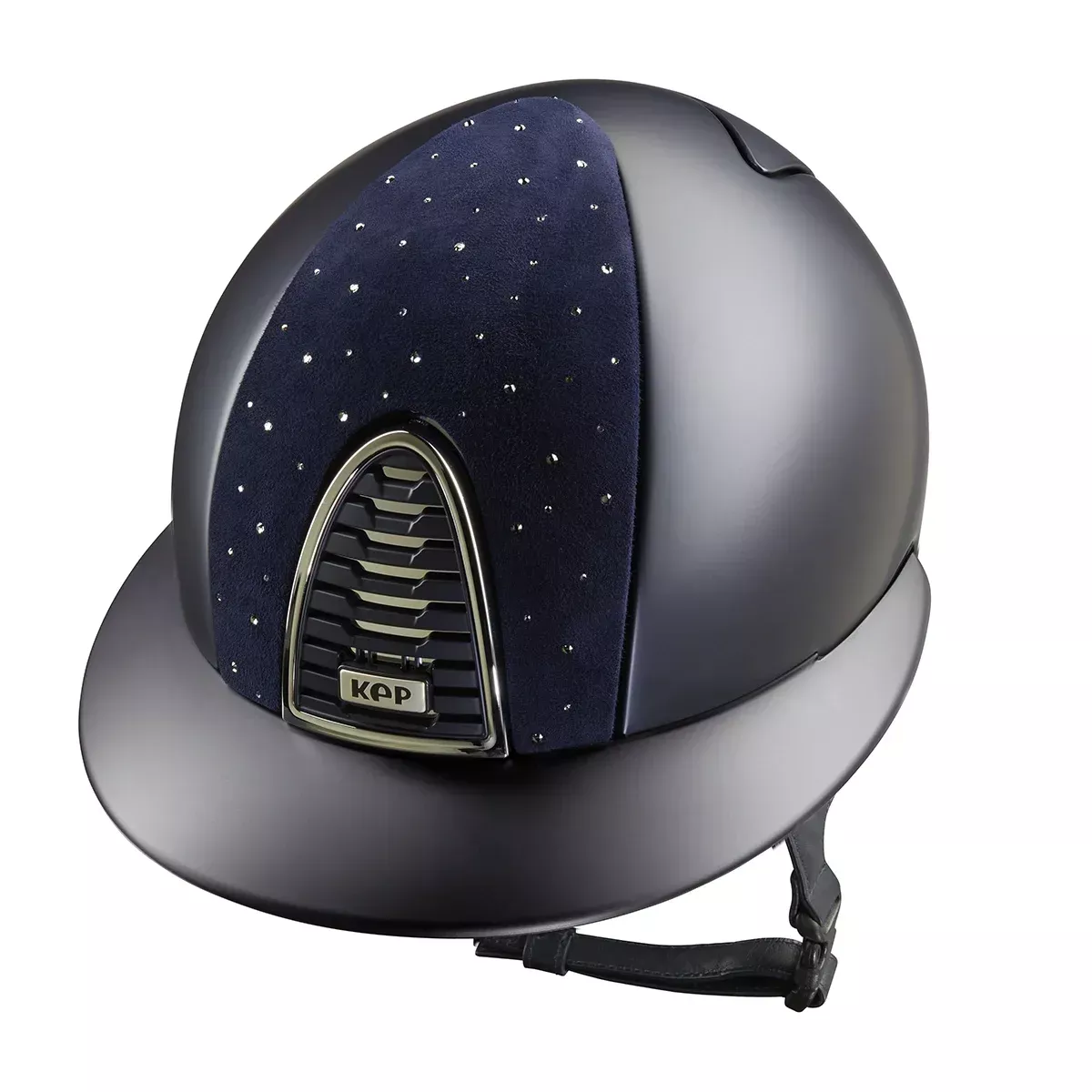 Riding Helmet Cromo 2.0 Goccia Textile Blue Polo Visor