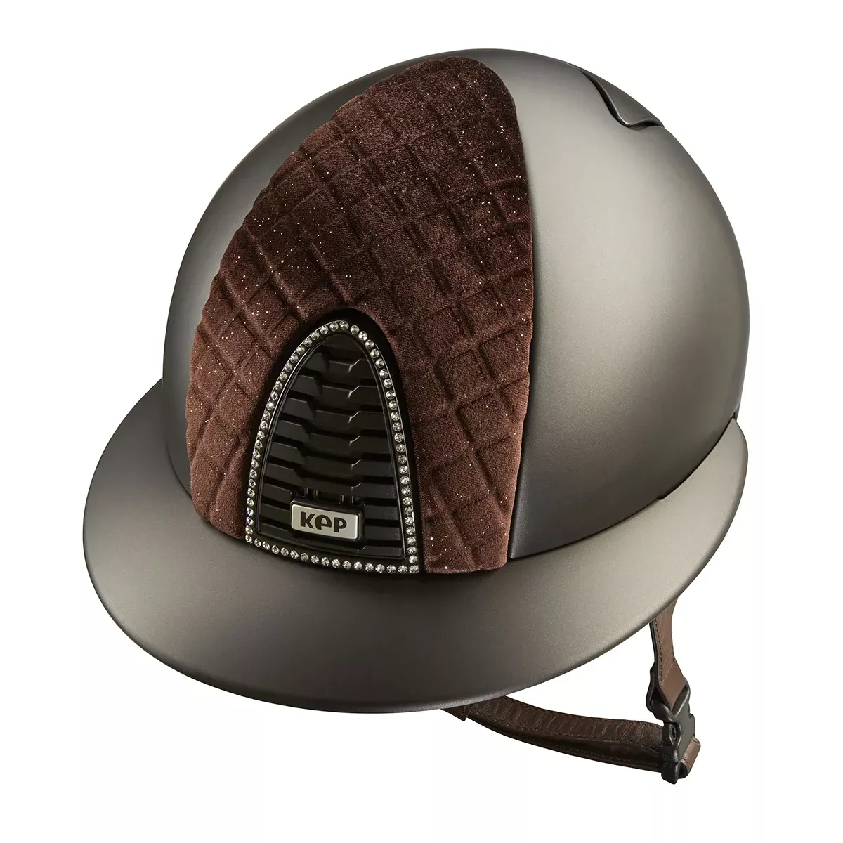 Riding Helmet Cromo 2.0 Milano - Textile Brown Polo Visor