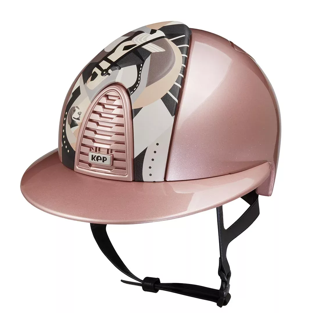Riding Helmet Cromo 2.0 Pink Diamond Pegasus Front Insert with Polo Peak
