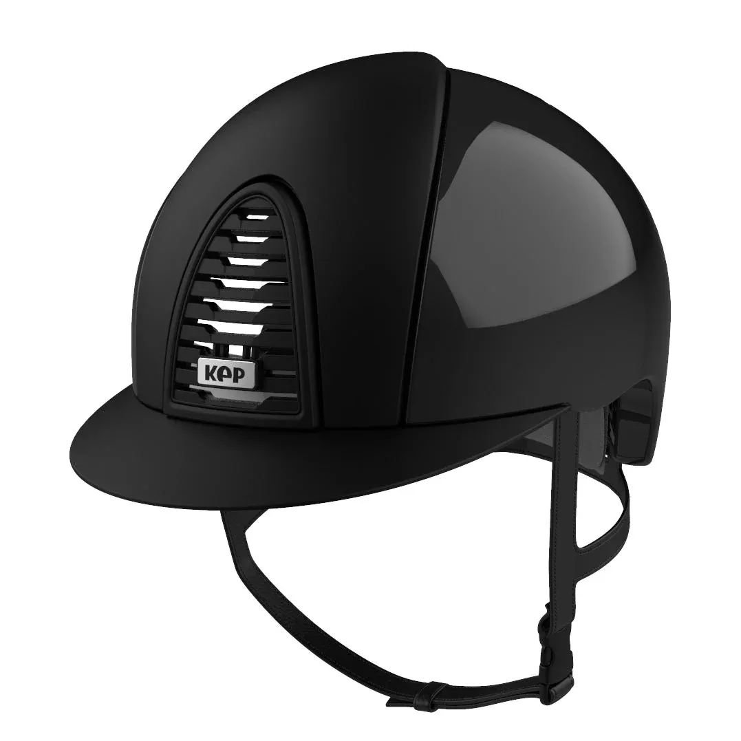 Riding Helmet Cromo 2.0 Polish Black with Black Textile Inserts