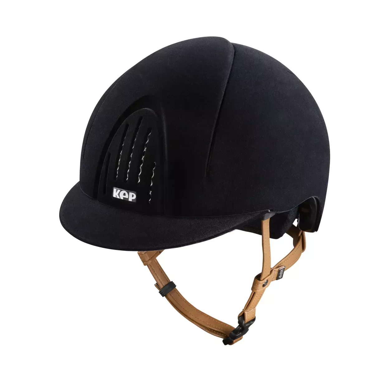 Riding Helmet Smart Nova Velvet with Beige Chinstrap