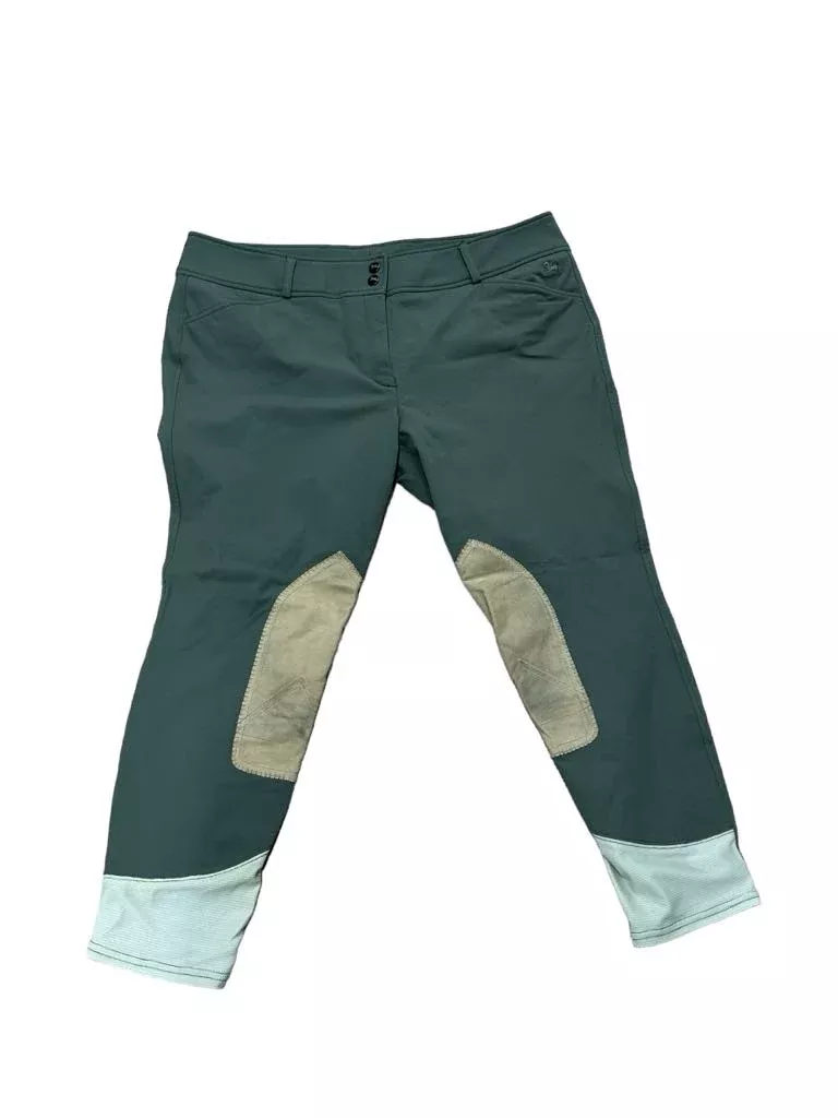 RJ Classics Gulf Knee Patch Breeches - Olive Green- 36R - USED