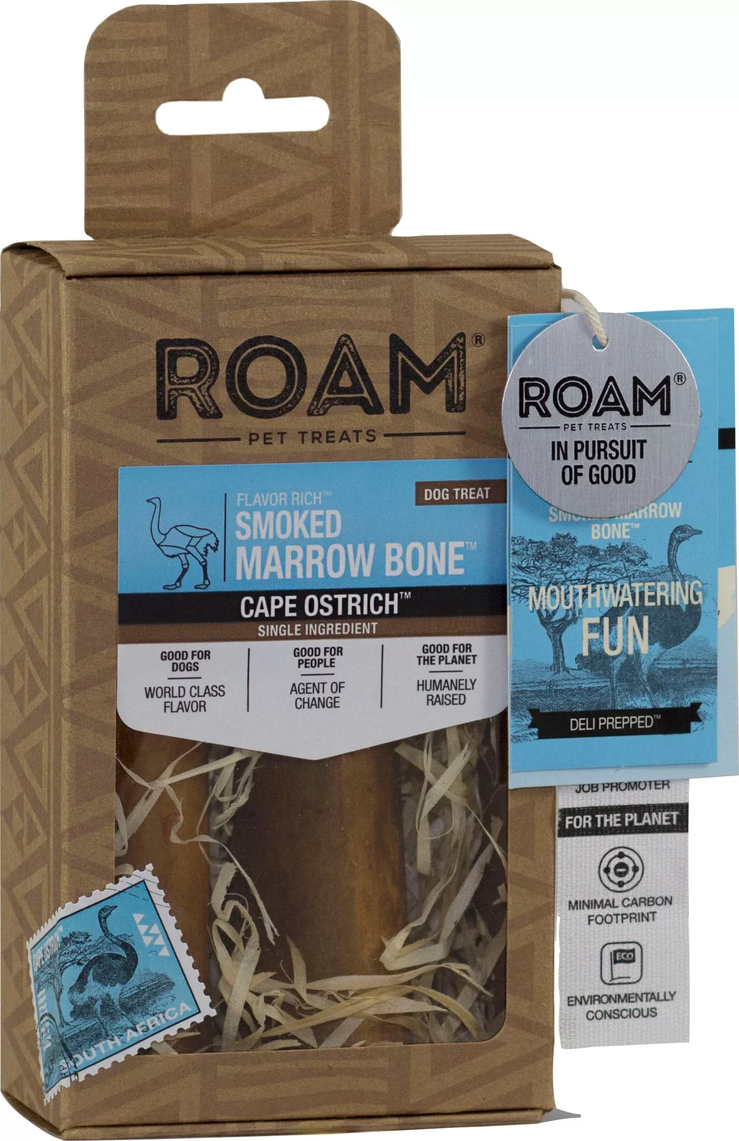 Roam Flavor Rich Smoked Marrow Bones 2-Pack Ostrich