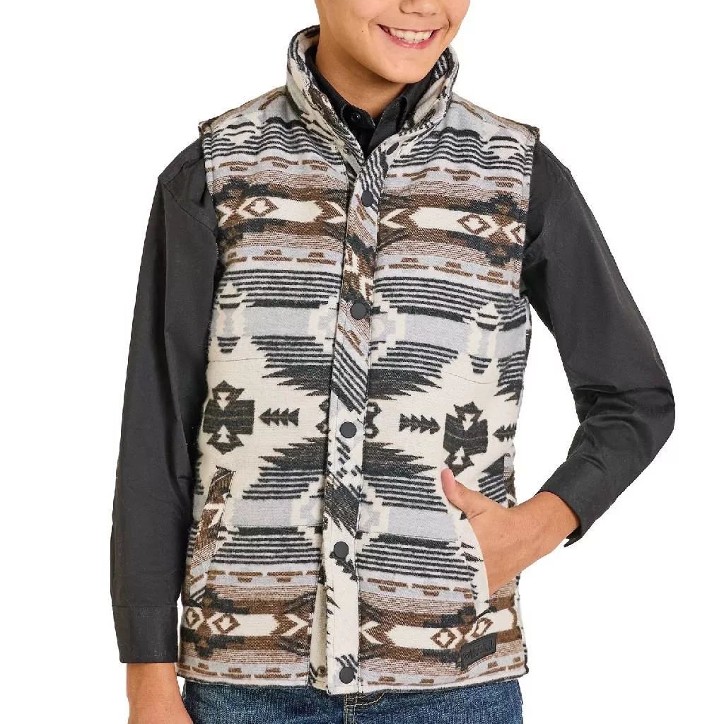 Rock & Roll Denim Boy's Aztec Vest - FINAL SALE