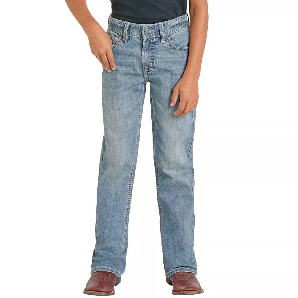 Rock & Roll Denim Boy's Dot Embroidered Bootcut Jean