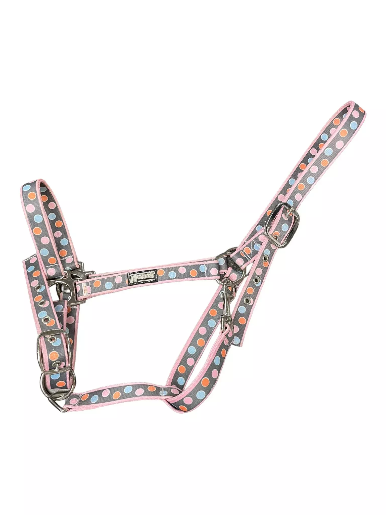 Roma Polka Dot Halter - Pink/Grey - F/S - USED