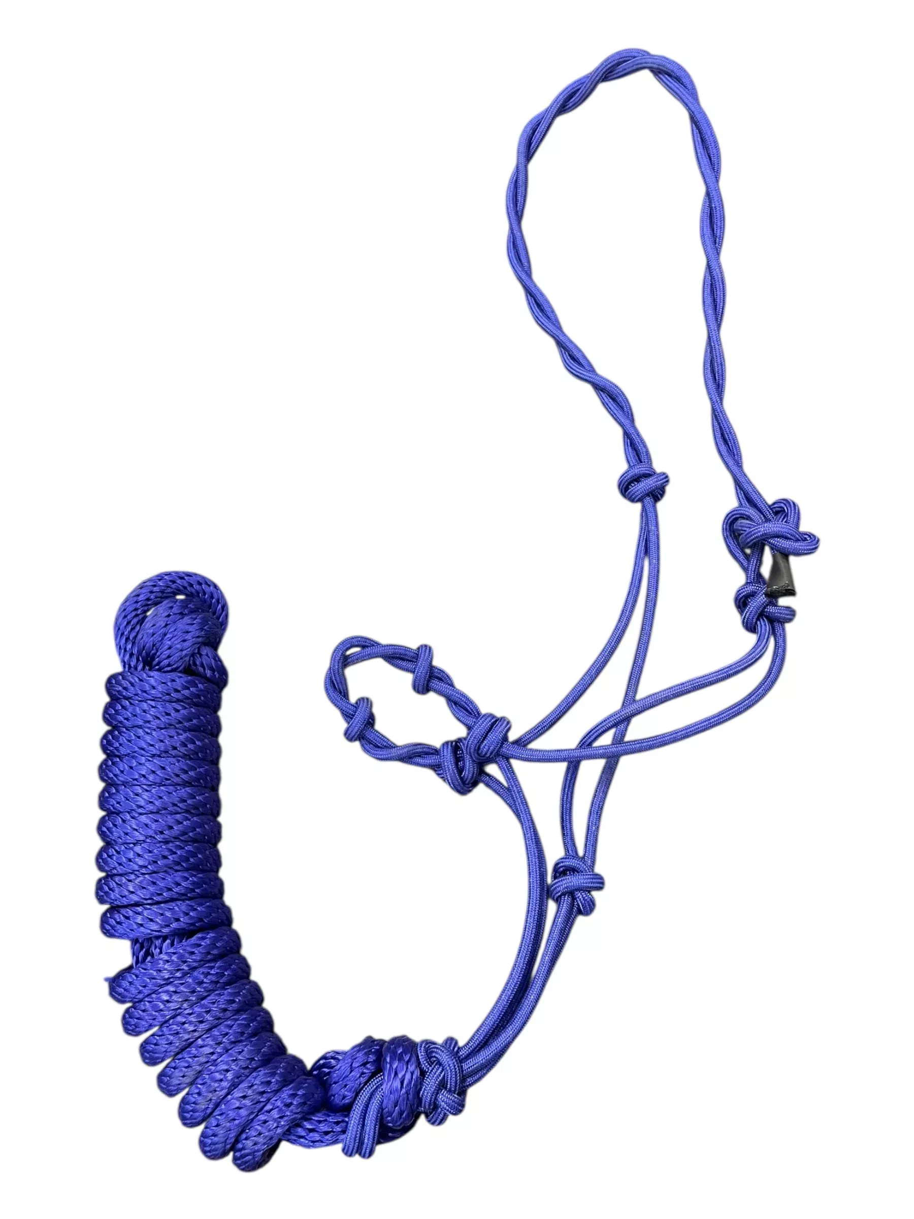 Rope Halter W/ Lead - Blue - Est. F/S - USED