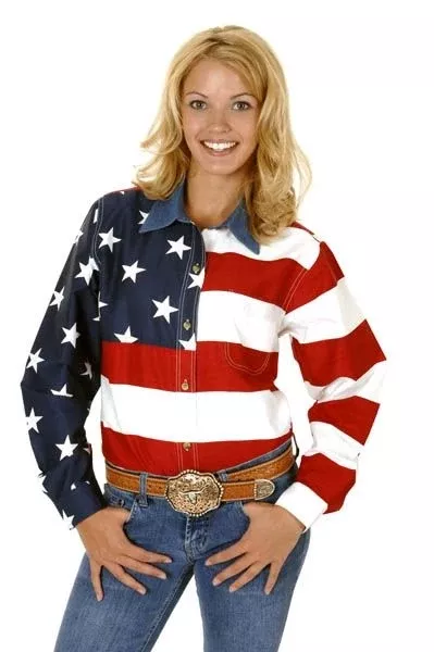 Roper American Flag Western Shirt - Ladies