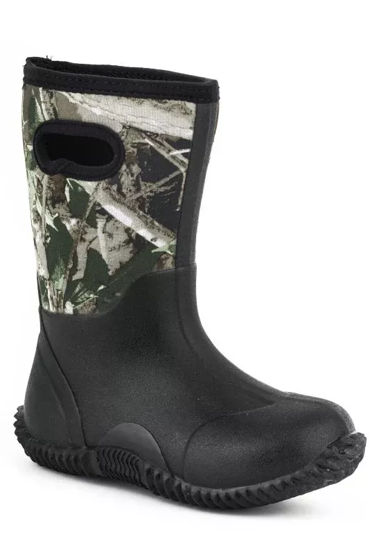 Roper Barnyard Camo Neoprene Barn Boot- Kid's