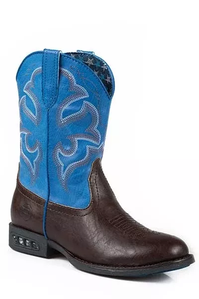 Roper Boys Lightning Light Up Western Boot- Boy's