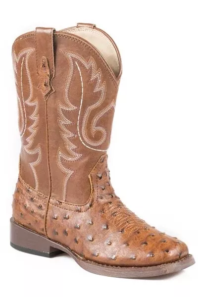 Roper Bumps Square Toe Western Boot- Boy's
