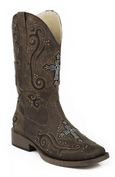 Roper Faith Bling Square Toe Western Boot- Ladies