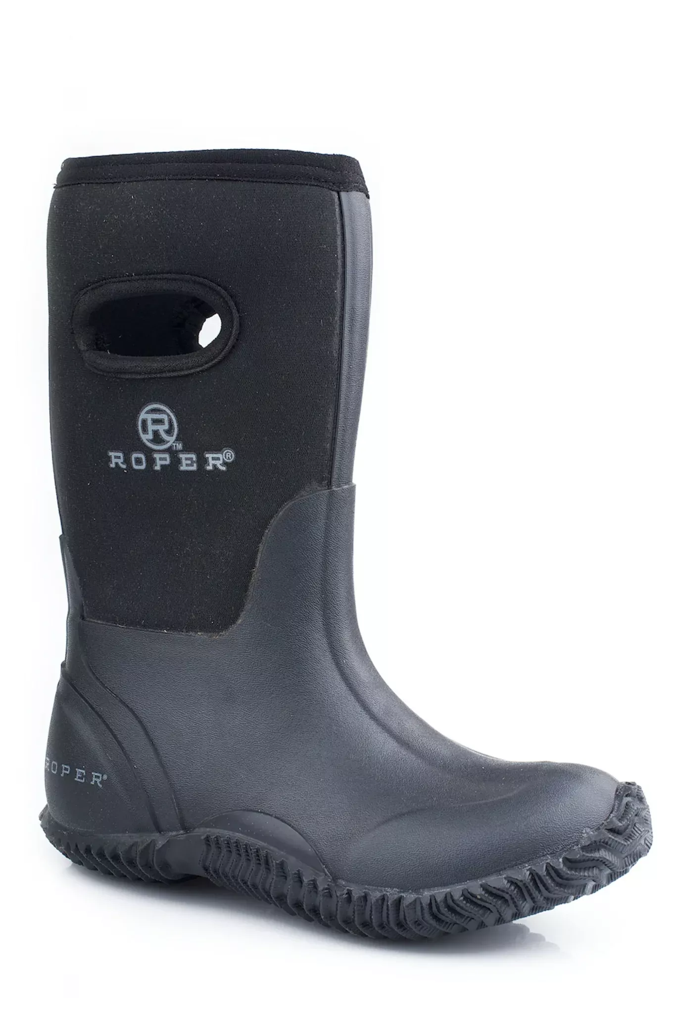 Roper Tall Neoprene Barn Boot - Kids, Black