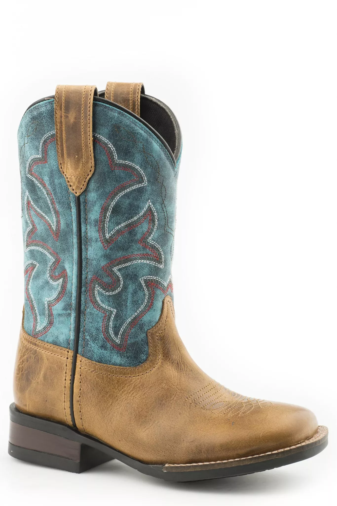 Roper Texas Star Flag Square Toe Western Boot- Kid's