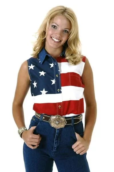 Roper USA Flag Shirt - Ladies, Sleeveless