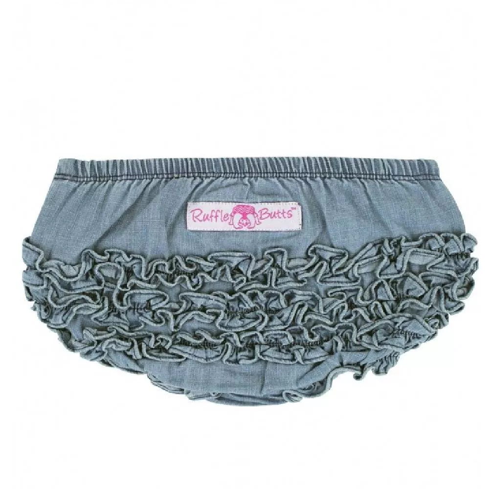 Ruffle Butts Light Wash Denim Bloomers
