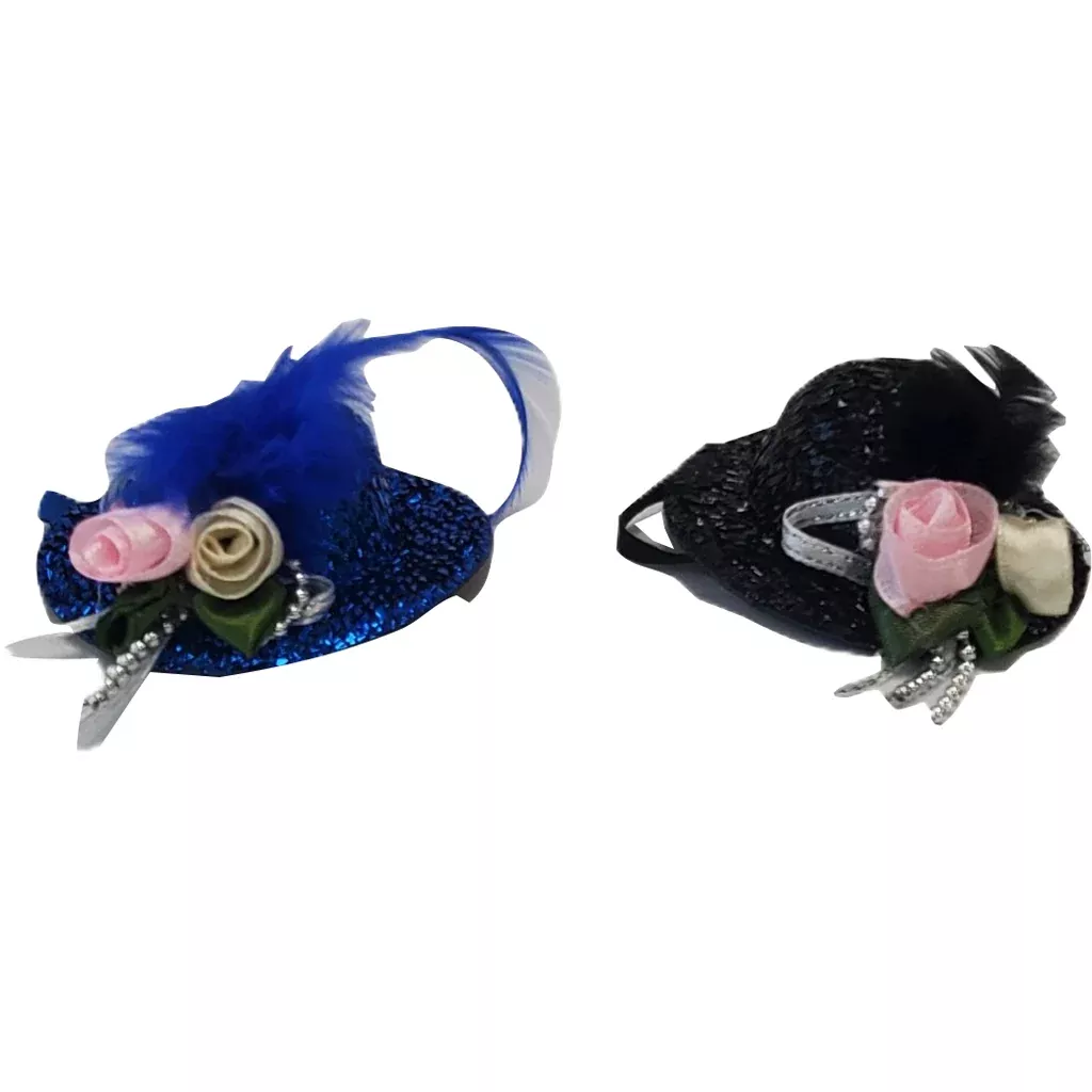 Rugged Ranch Fancy Chicken Hats, Black/Blue