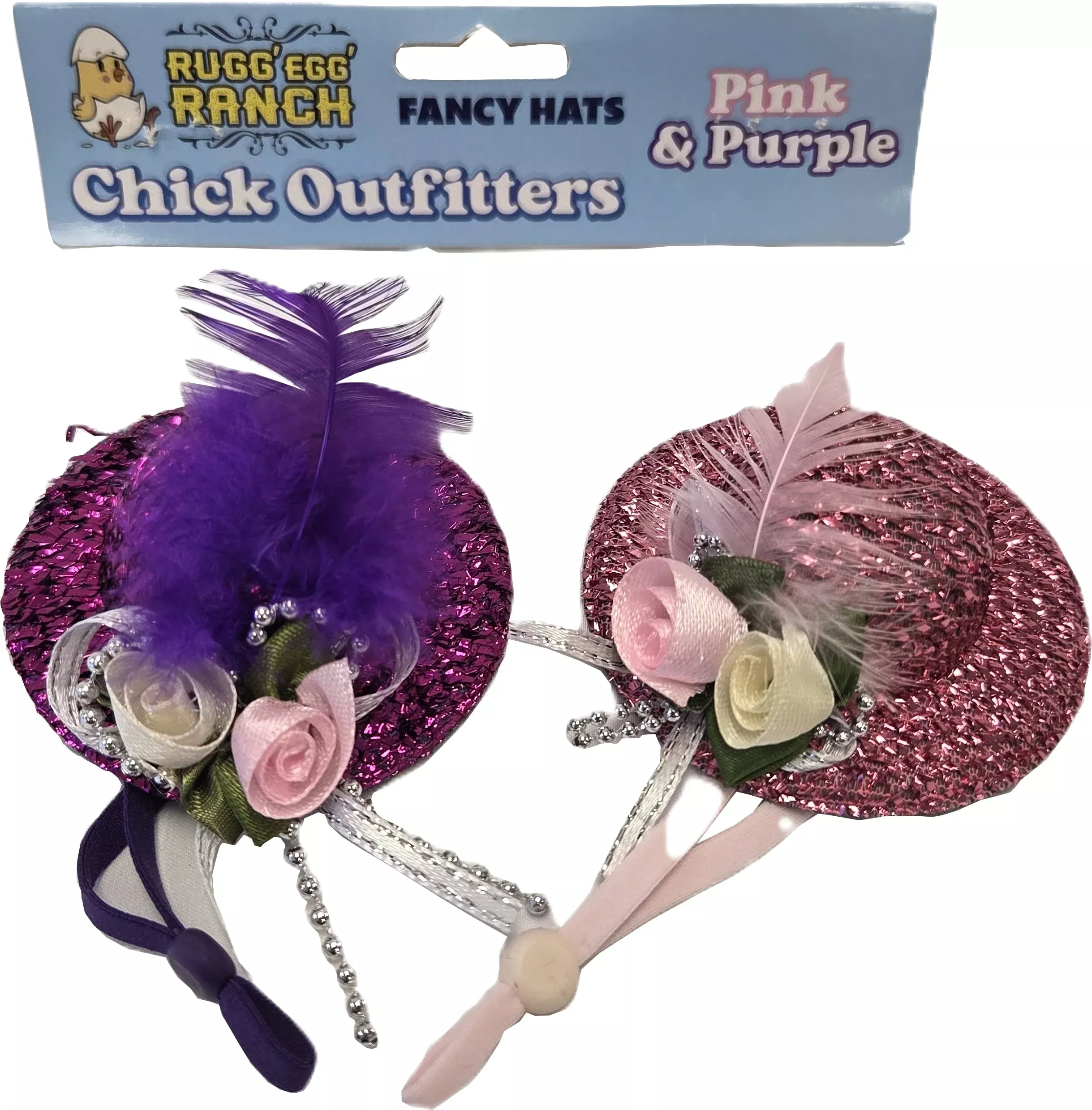 Rugged Ranch Fancy Chicken Hats, Purple/Pink