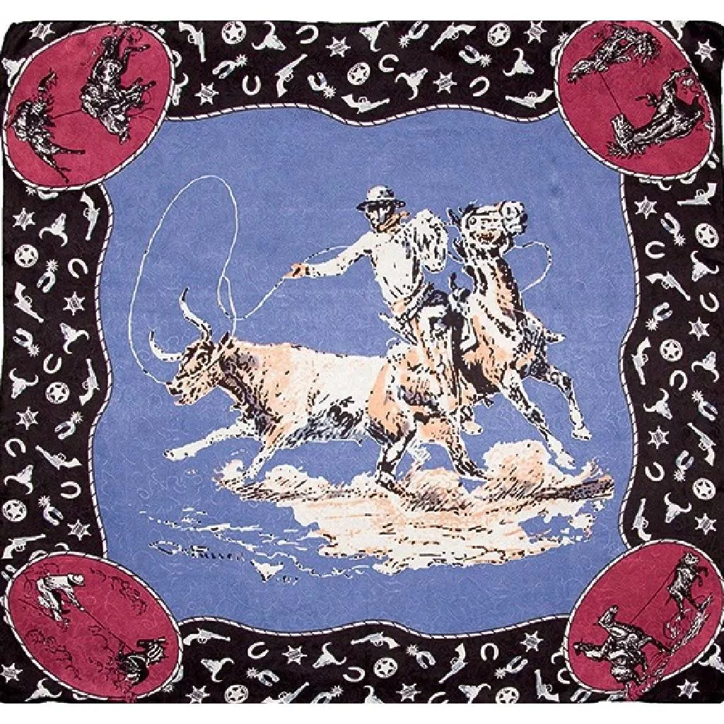 Russell Slate Silk Scarf