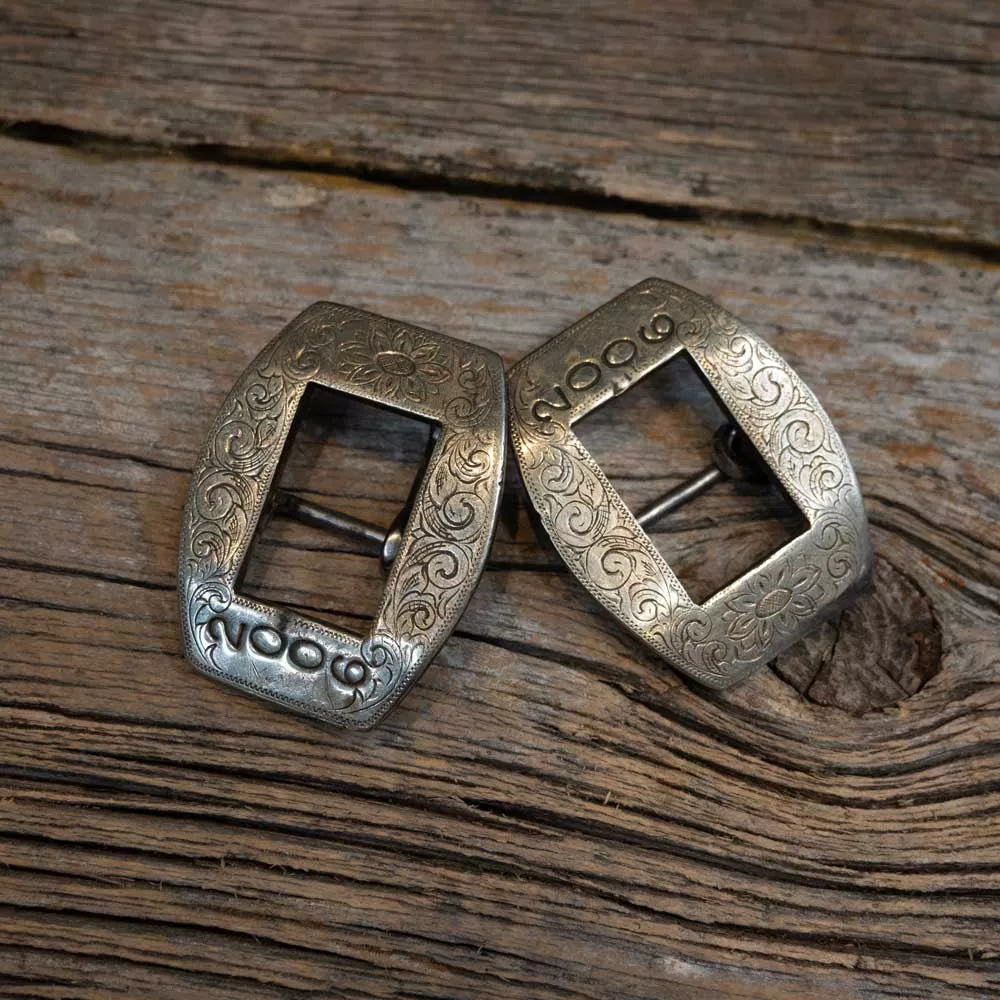 Ryan Yates Silver Mounted Buckle Pair