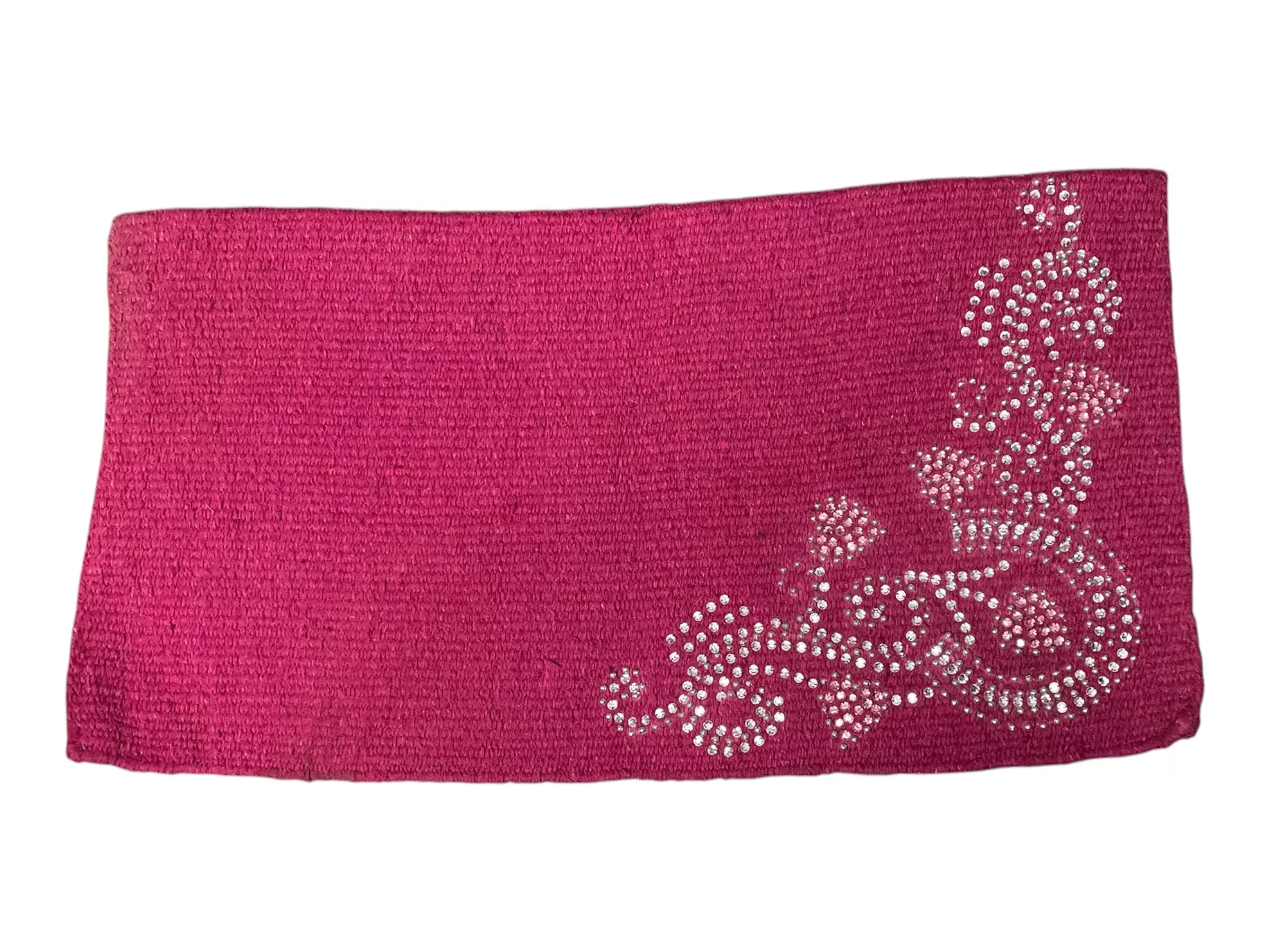 Saddle Blanket - Pink/Bling - Approx 35" x 38" - USED