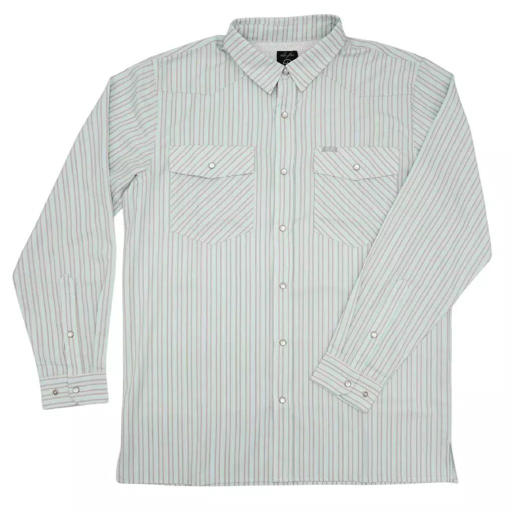 San Jac Boy's Neapolitan Stripe Performance Pearl Snap Shirt