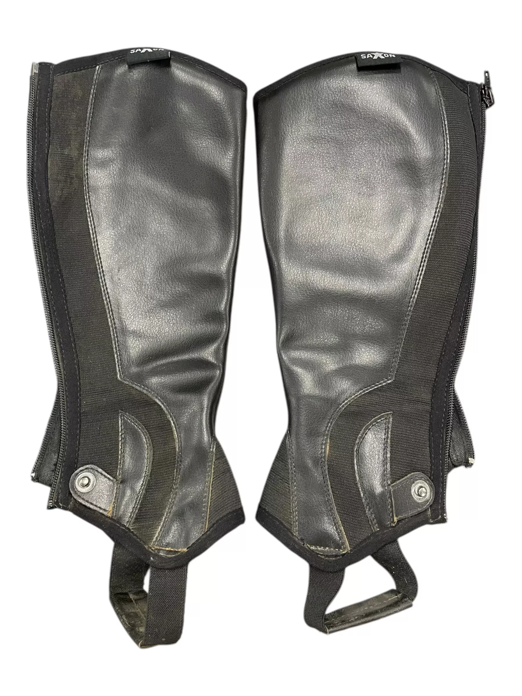Saxon Half Chaps - Black - Child M - USED