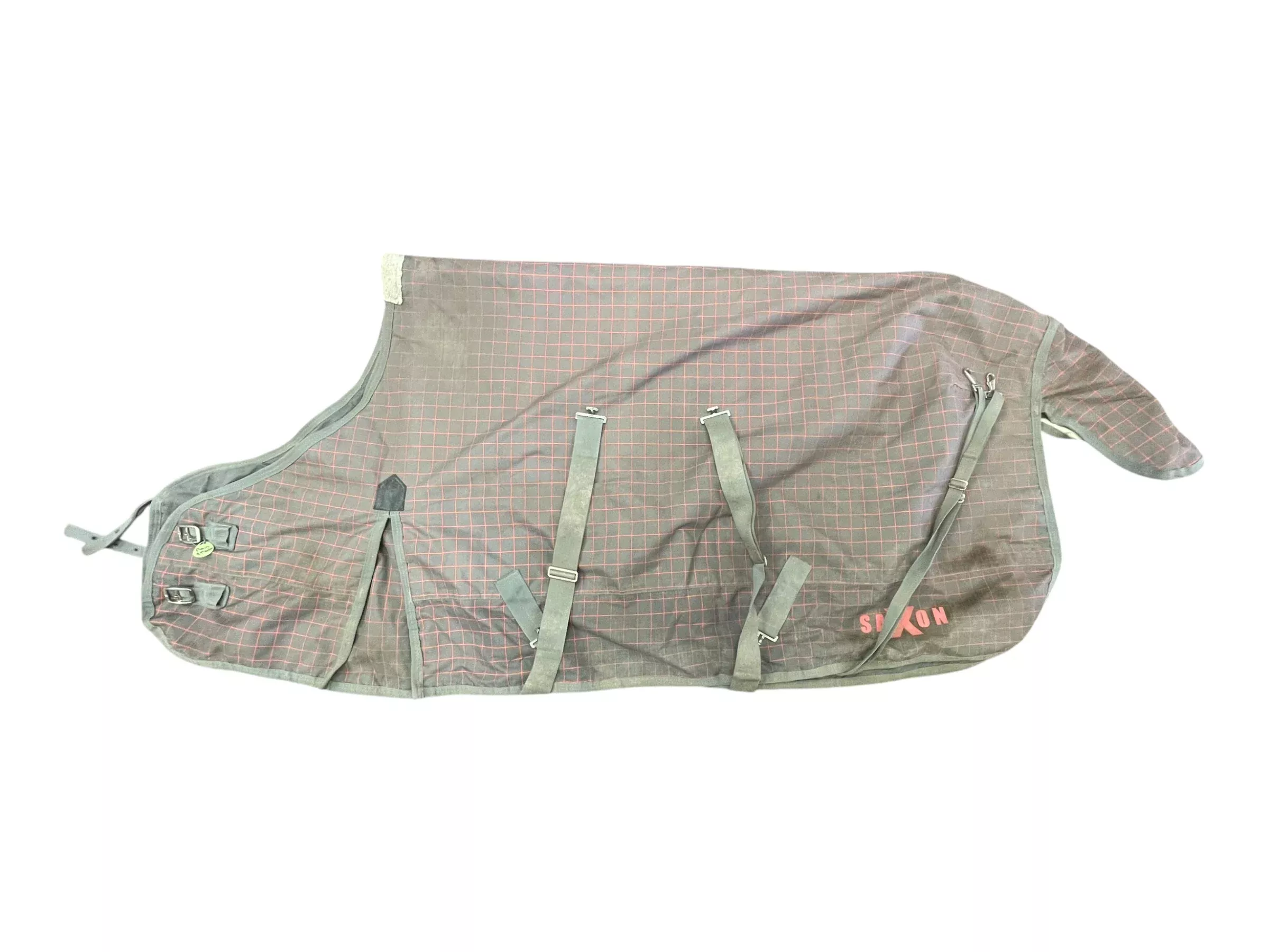 Saxon Midweight T/O Blanket - Gray/Pink - 69" - USED