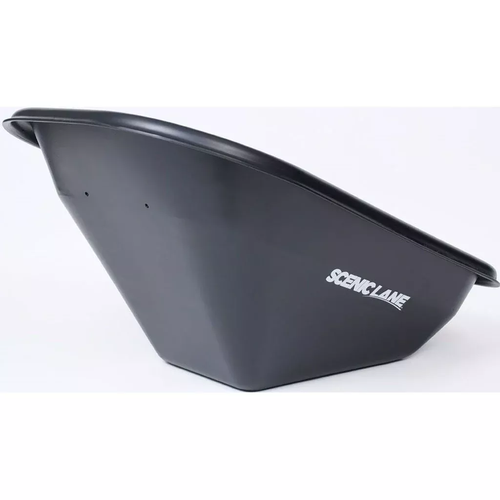 Scenic Road Replacement Tray for Wheelbarrow, 8 cu ft, Black