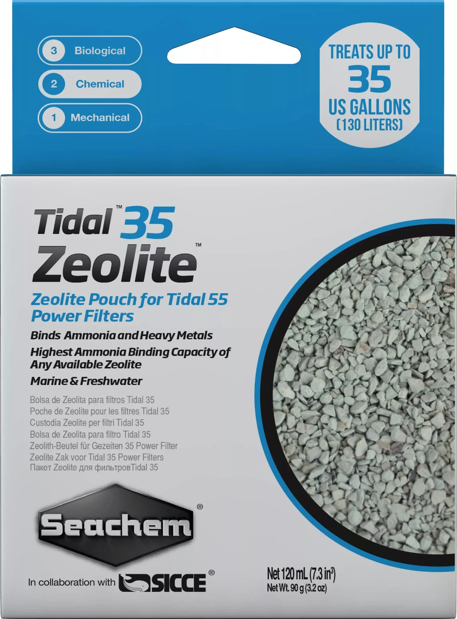 Seachem Tidal 35 Zeolite, 120 mL