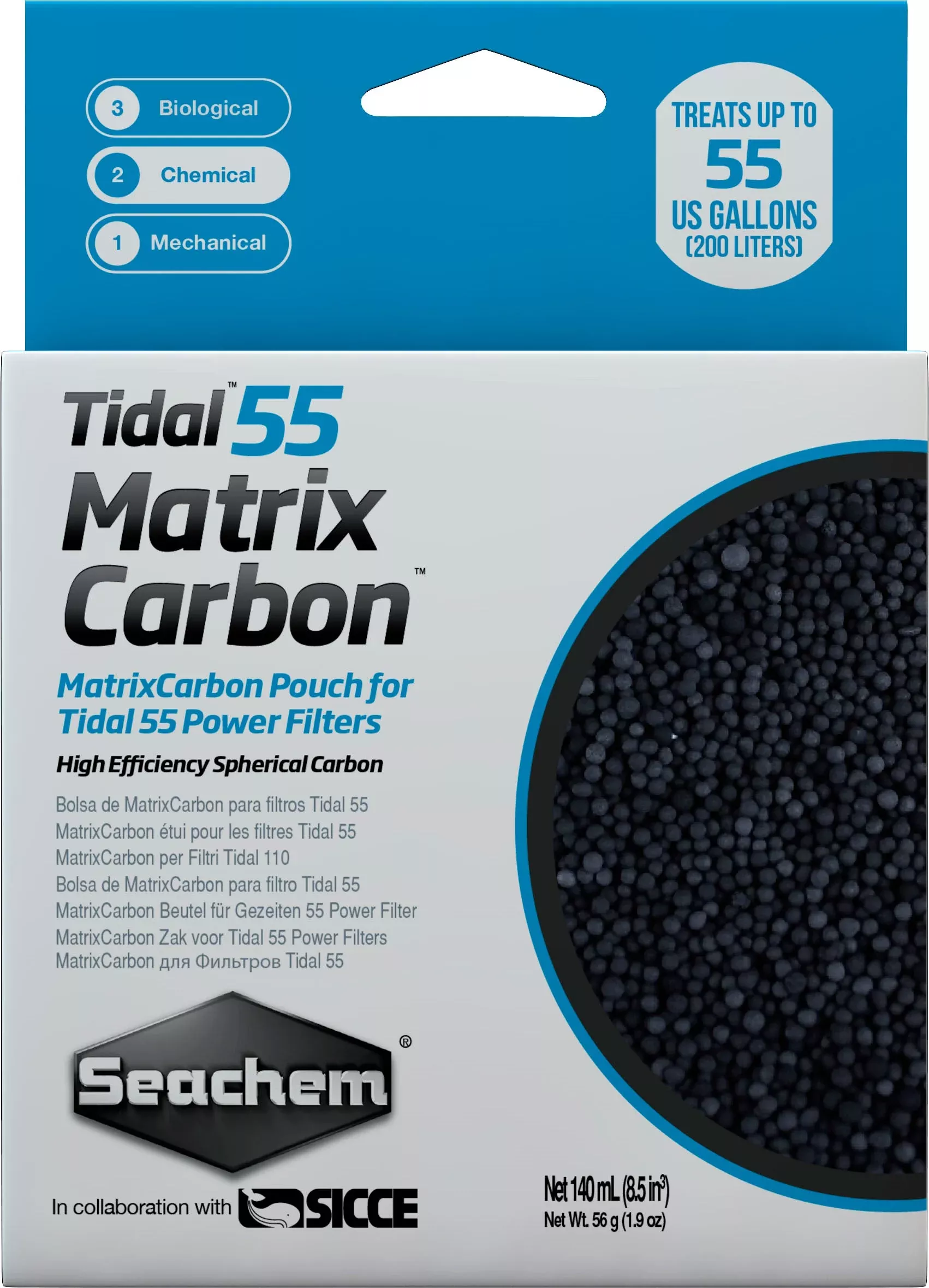 Seachem Tidal 55 Matrix Carbon, 140 mL
