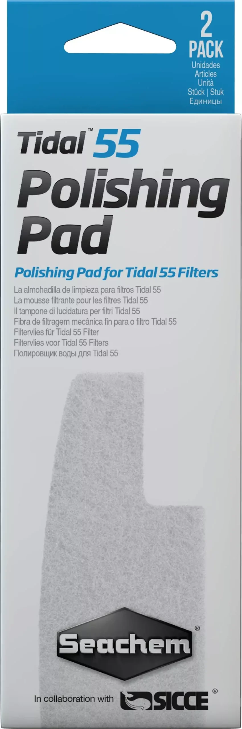Seachem Tidal 55 Polishing Pad, 2 Pack
