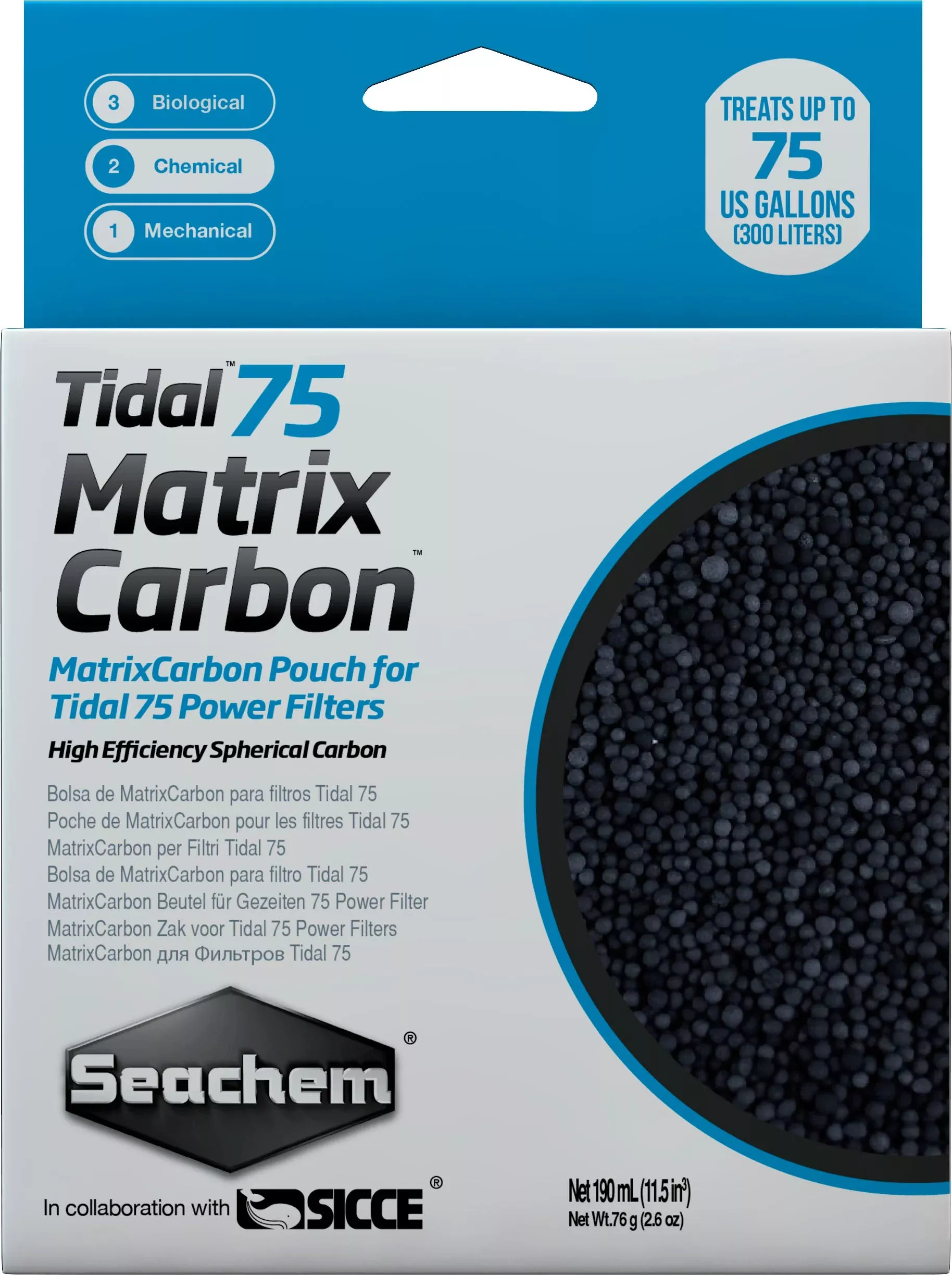 Seachem Tidal 75 Matrix Carbon, 190 mL