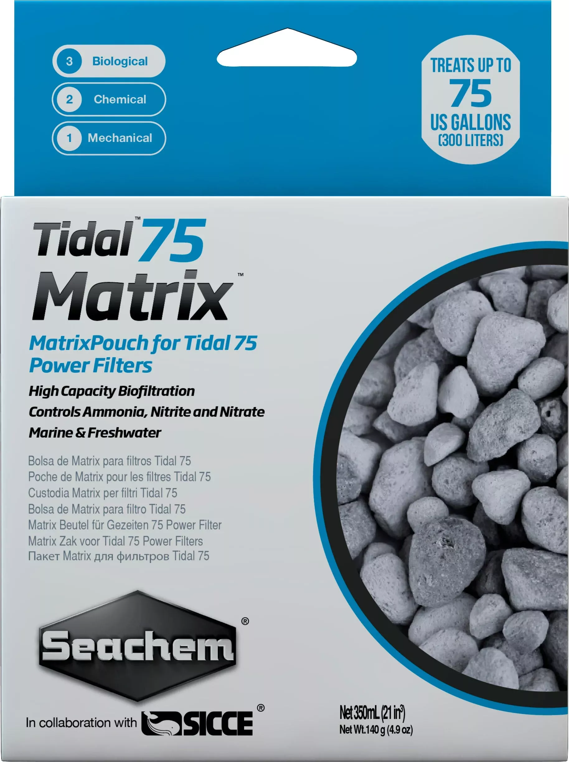 Seachem Tidal 75 Matrix Filtration Media, 350 ML