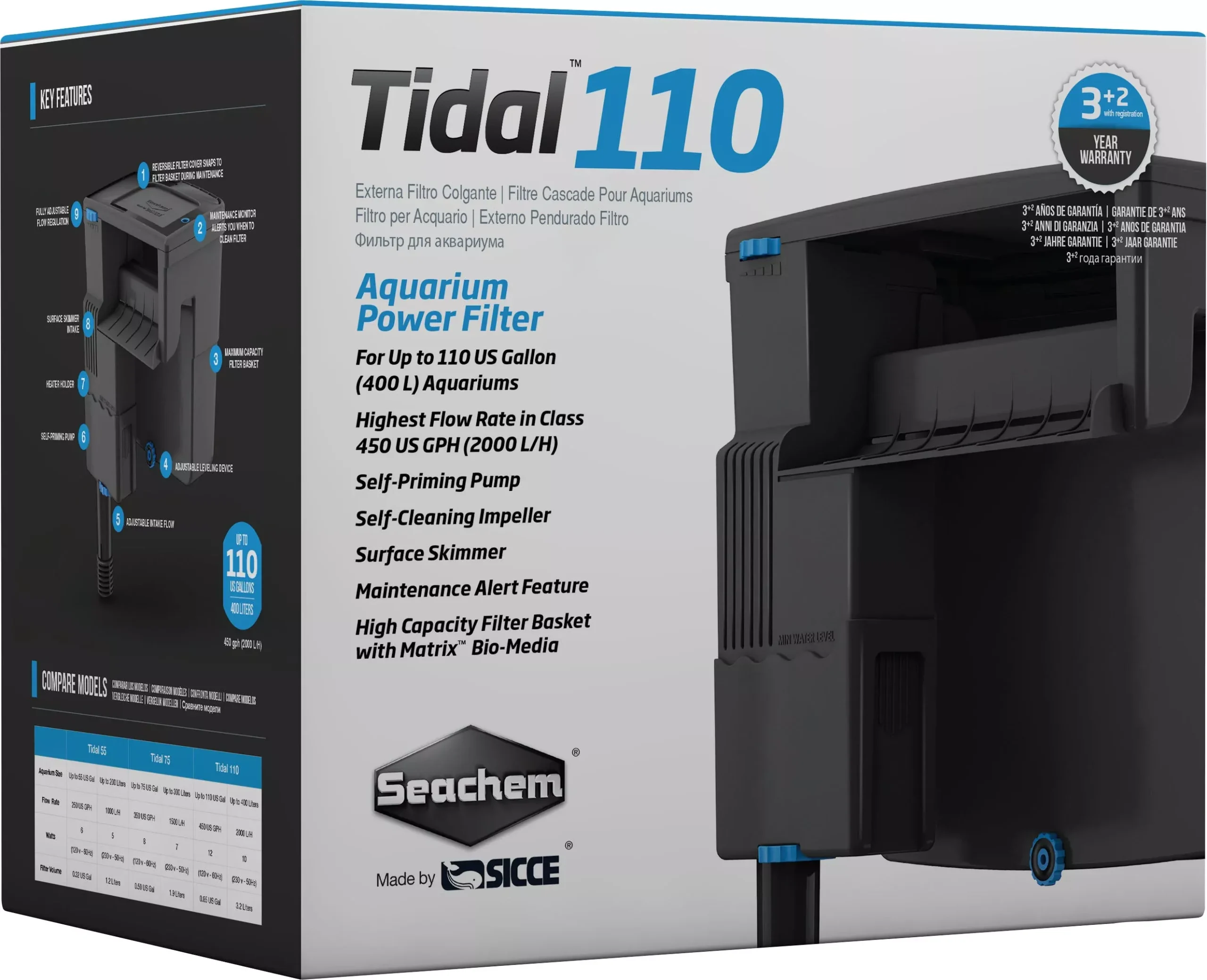 Seachem Tidal Filter 110 Gallon