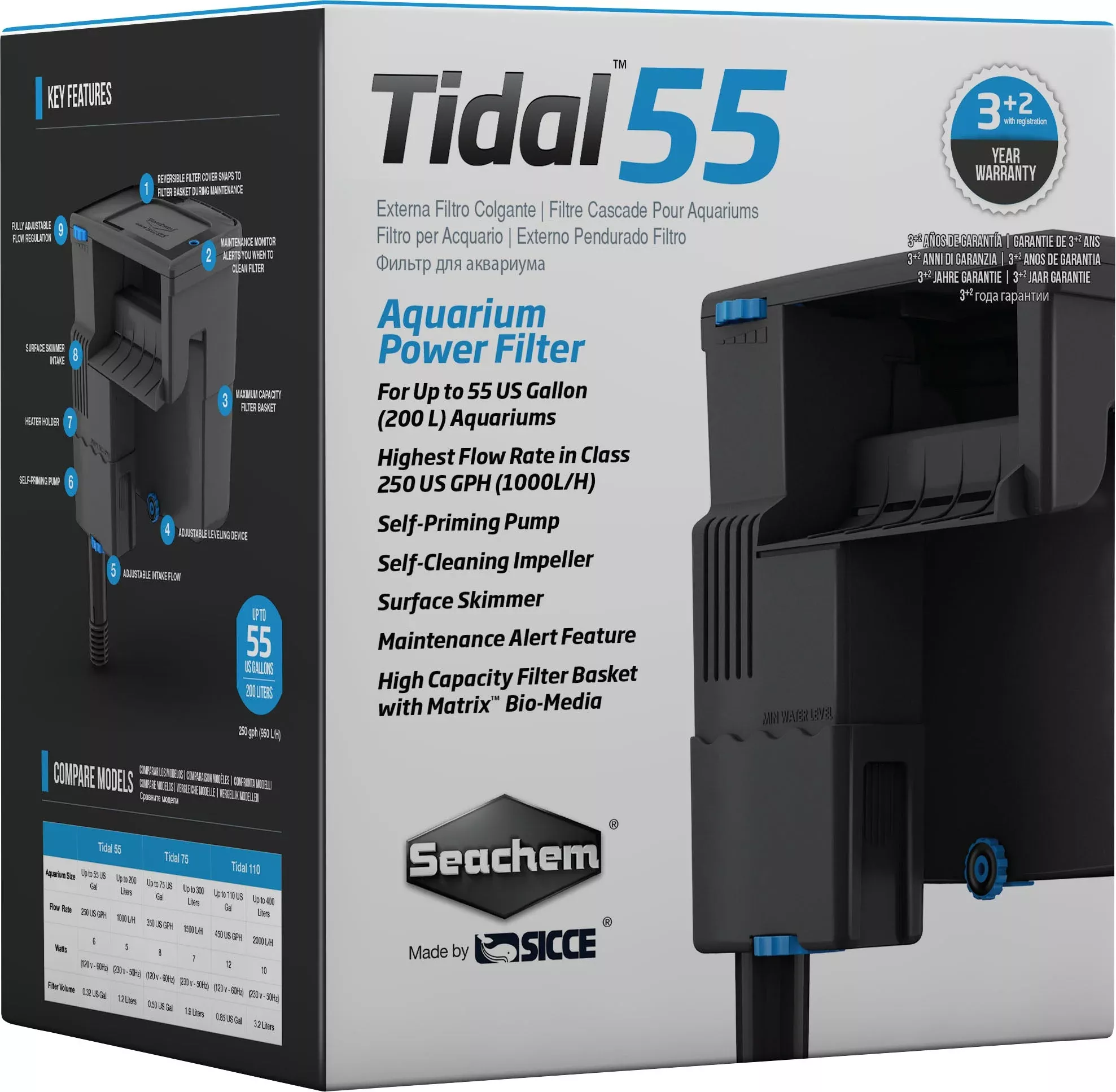 Seachem Tidal Filter, 55 Gallon