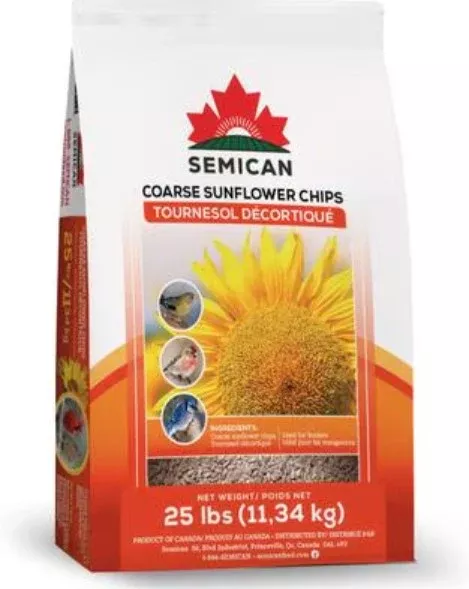 Semican Coarse Sunflower Chips Wild Bird Feed, 25 lb