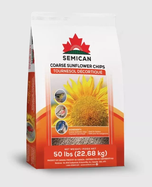 Semican Coarse Sunflower Chips Wild Bird Feed, 50 lb