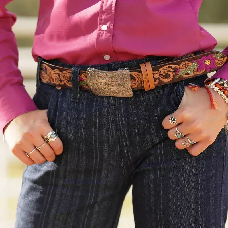 "SENORITA" CACTUS BLOSSOM FILIGREE BELT