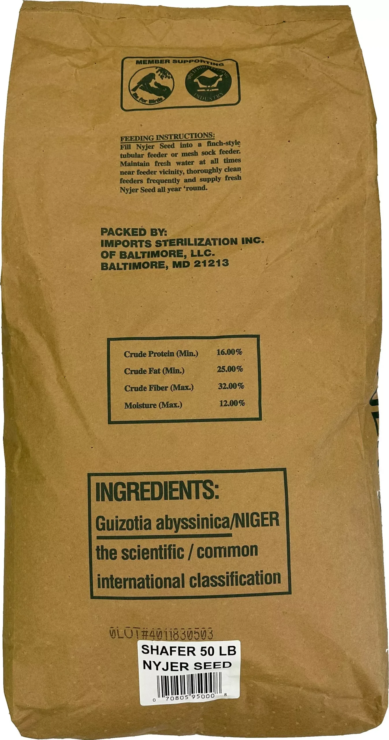 Shafer Nyjer Seed 50 lb