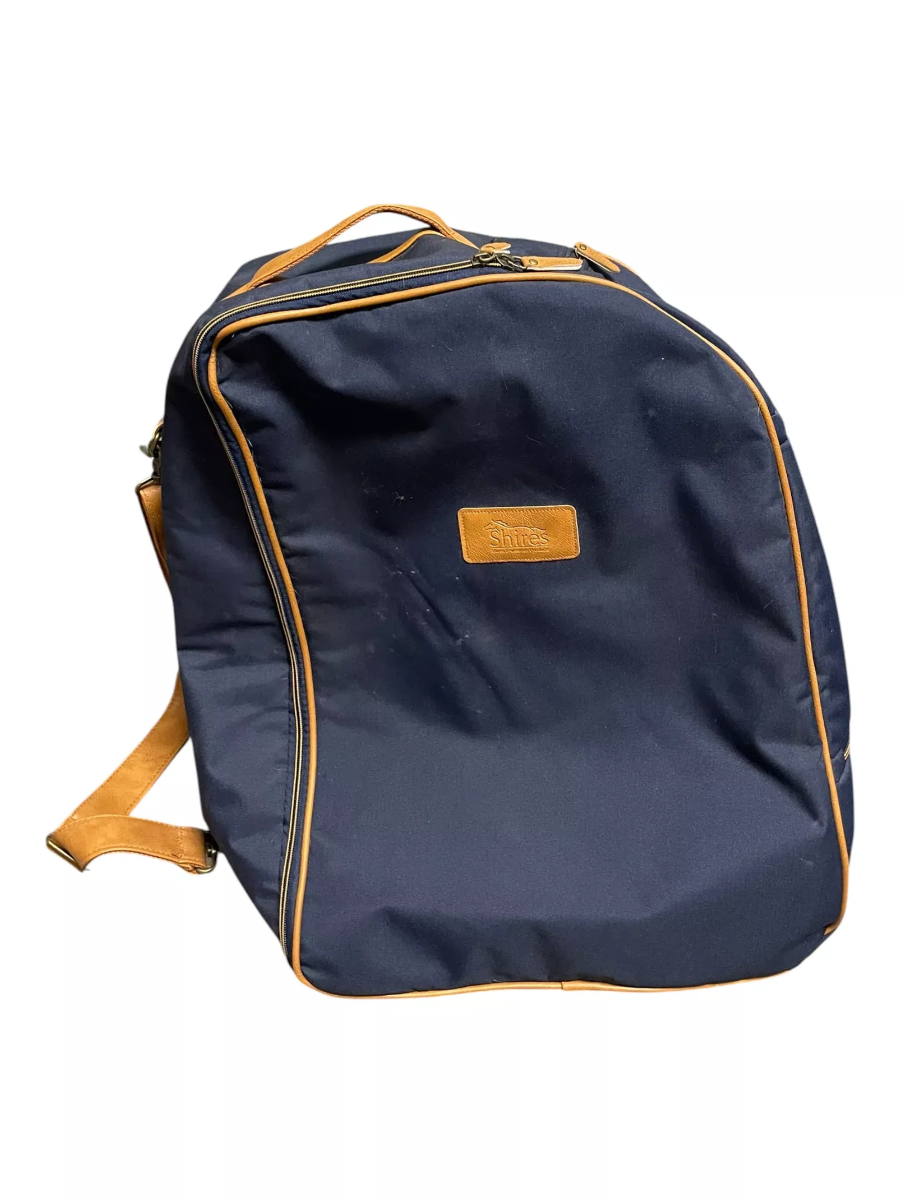 Shires Boot/Helmet Bag - Navy/Brown - USED