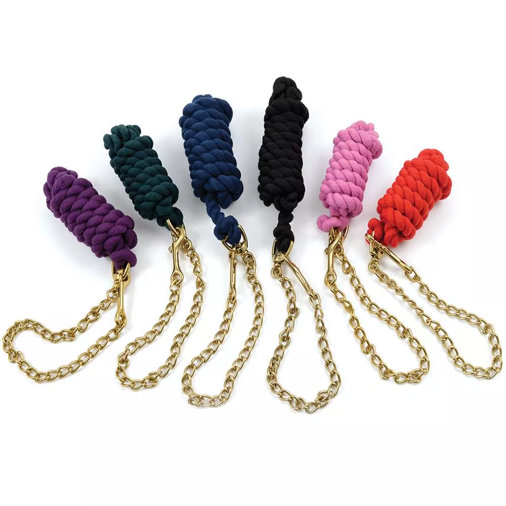 Shires Cotton Lead w/ Chain -Blue