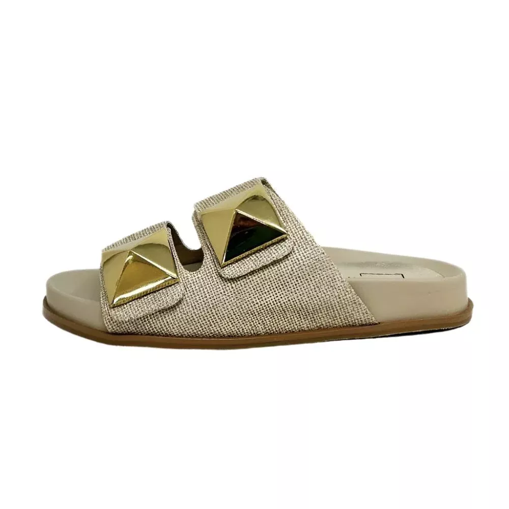 ShuShop Bernarda Sandal - Gold Woven