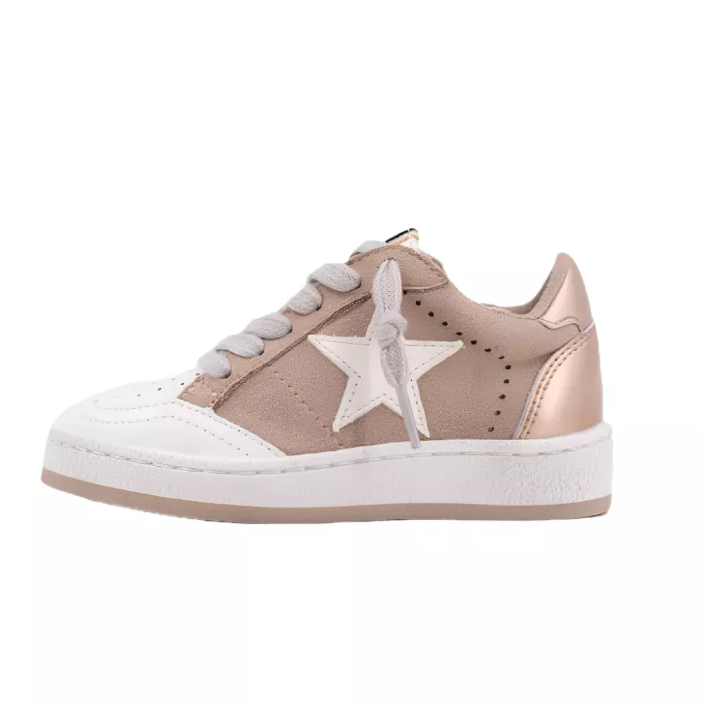 ShuShop Girl's Paz Mini Sneaker - Beige Suede